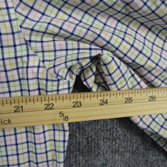 Ralph Lauren Shirt Mens L Blue Yellow Windowpane Plaid Button Down Stretch LRL - Picture 11 of 15